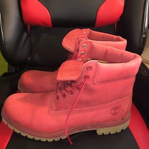 Red Timberlands ( size 13 )